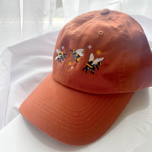 BURNT ORANGE BEE BASEBALL CAP