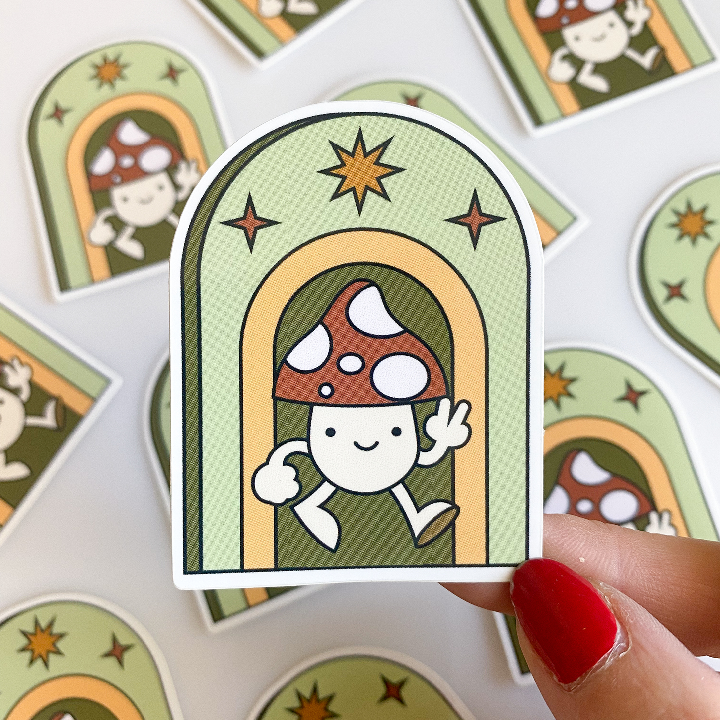 'HAPPY MUSHROOM' STICKER