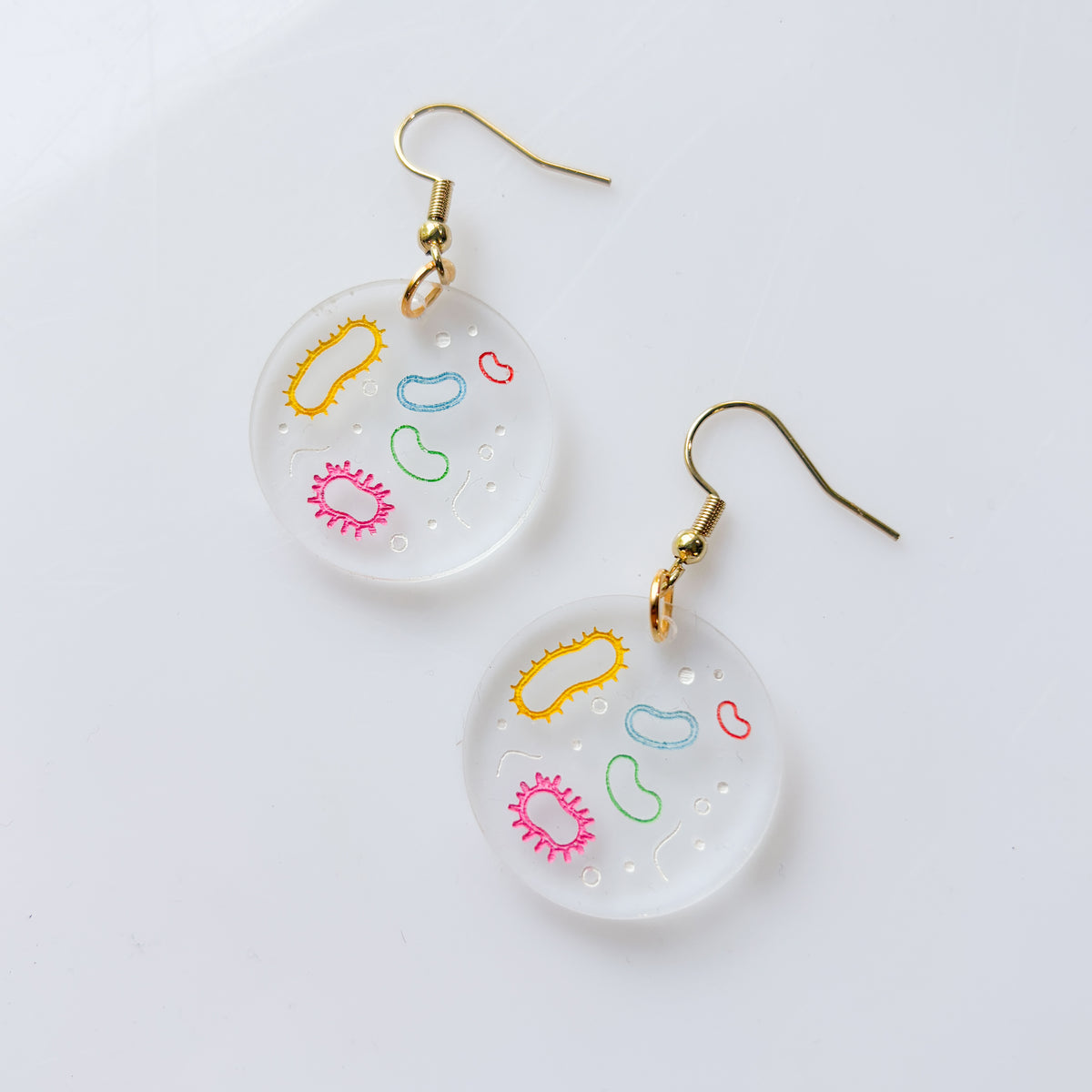 PETRI DISH ACRYLIC EARRINGS