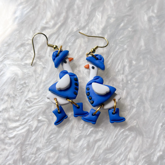 BLUE RAIN COAT GEESE