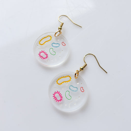 PETRI DISH ACRYLIC EARRINGS