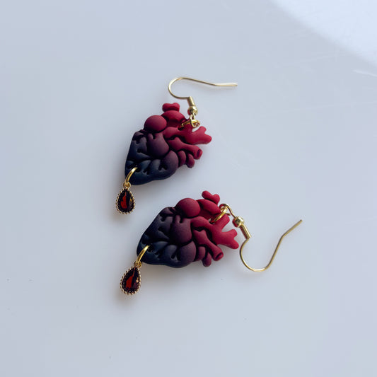 ANATOMICAL HEART EARRINGS