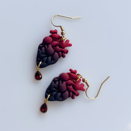 ANATOMICAL HEART EARRINGS