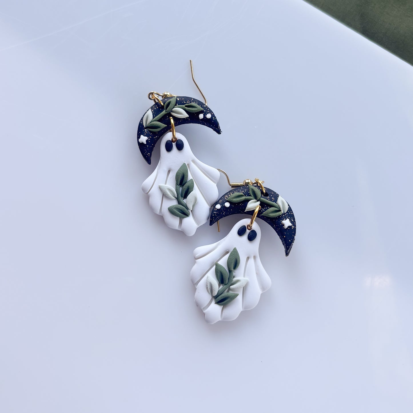 VINE GHOST & MOON EARRINGS