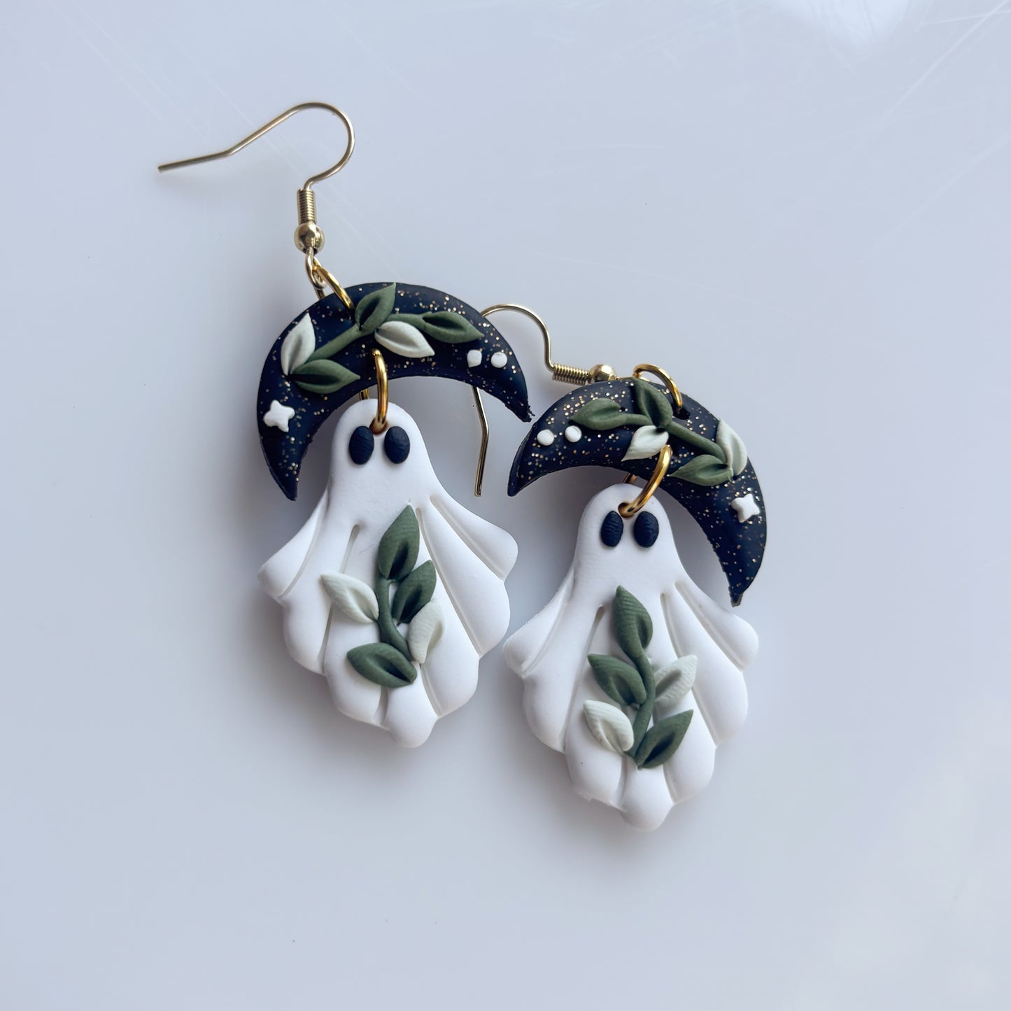 VINE GHOST & MOON EARRINGS