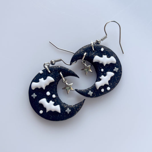BAT MOON EARRINGS