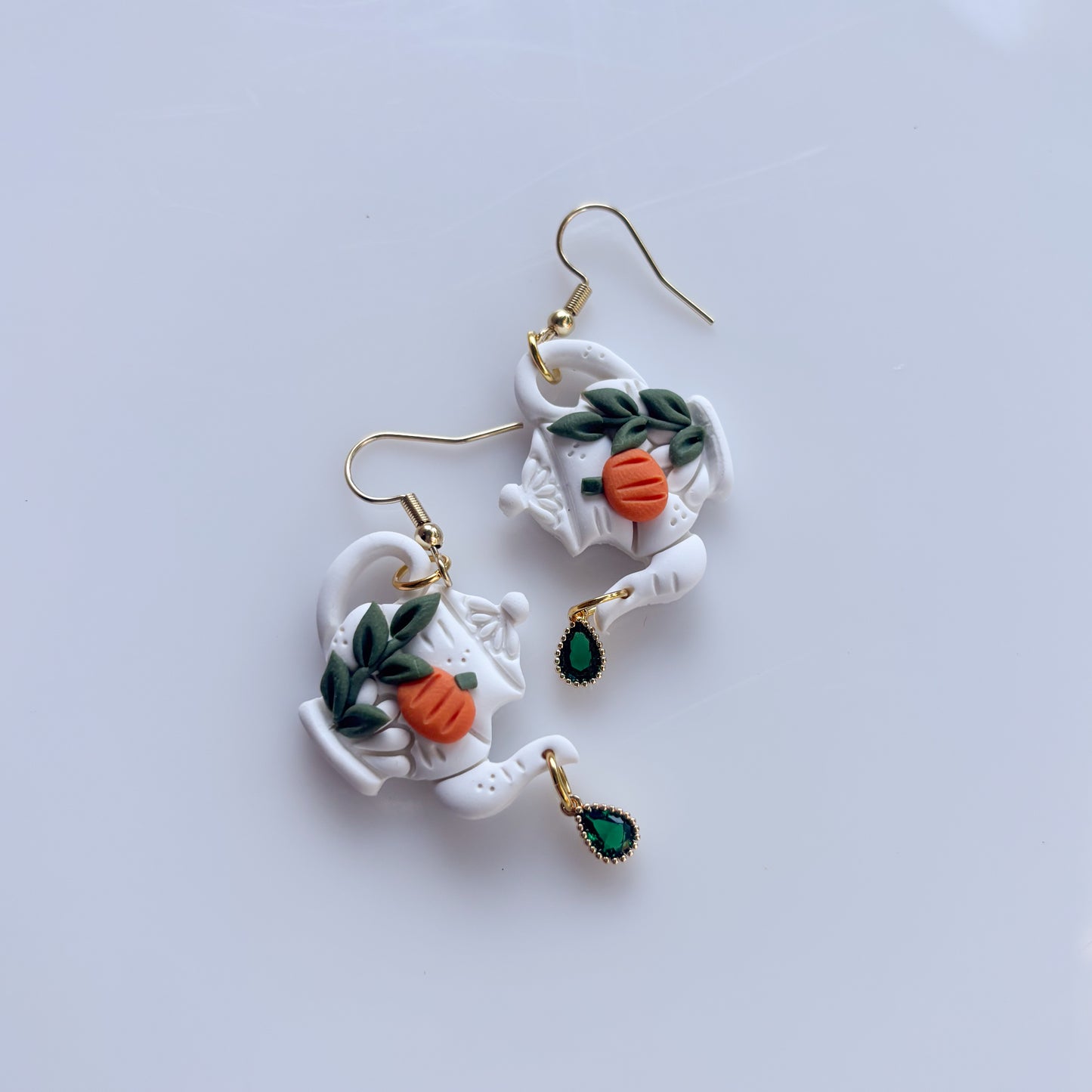 PUMPKIN TEAPOT EARRINGS