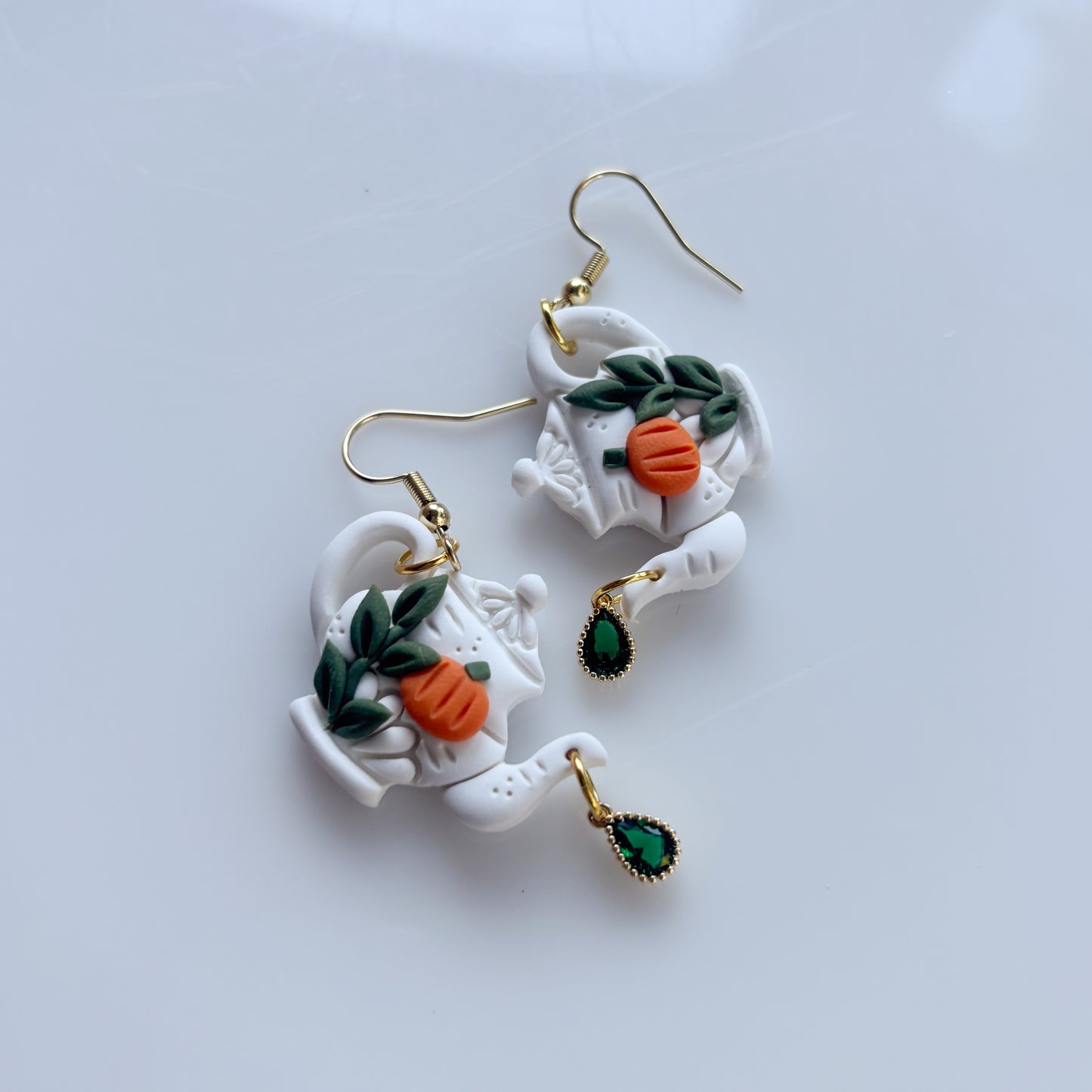 PUMPKIN TEAPOT EARRINGS