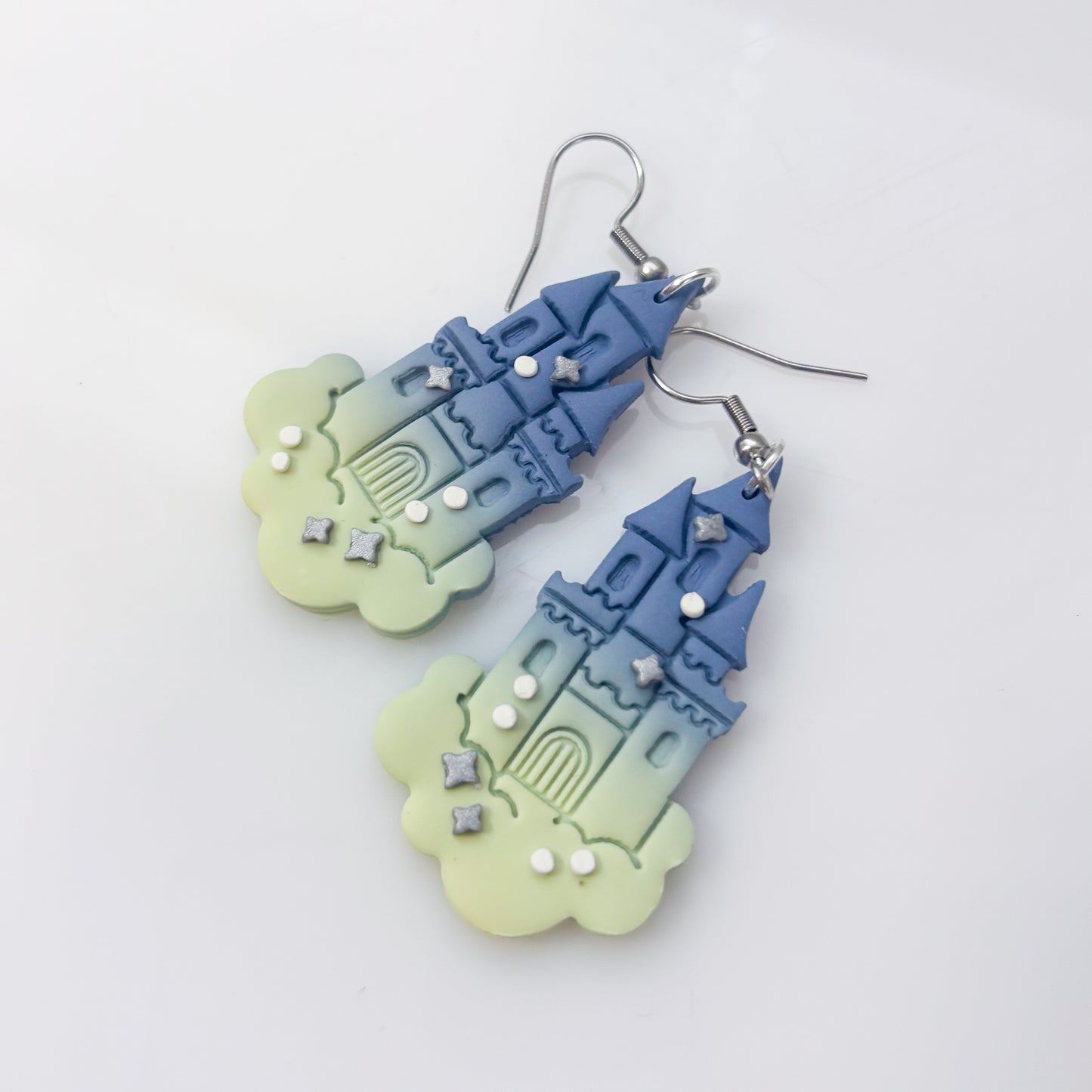 CASTLE IN THE SKY EARRINGS (BLUE & GREEN)