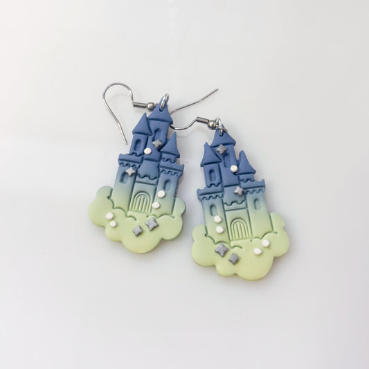 CASTLE IN THE SKY EARRINGS (BLUE & GREEN)
