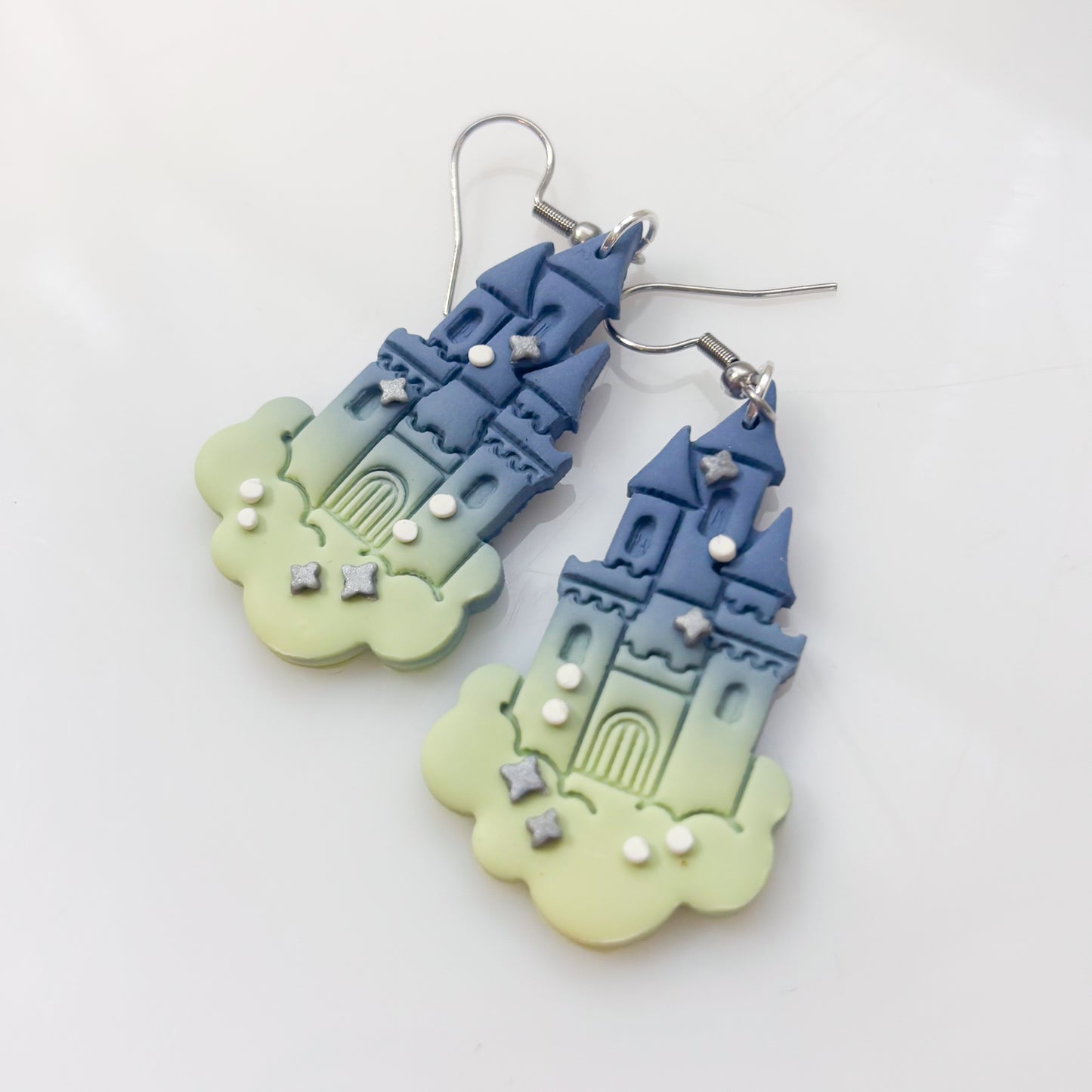 CASTLE IN THE SKY EARRINGS (BLUE & GREEN)