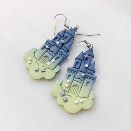 CASTLE IN THE SKY EARRINGS (BLUE & GREEN)