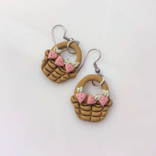 STRAWBERRY BASKET EARRINGS