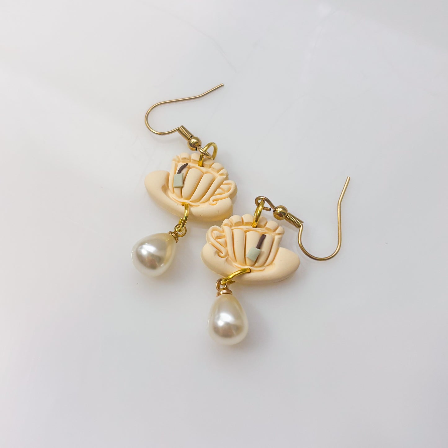 LIL IVORY TEACUP EARRINGS