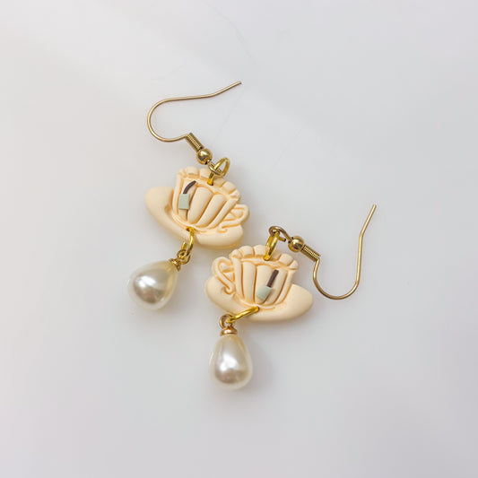 LIL IVORY TEACUP EARRINGS