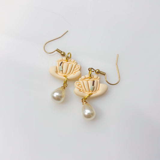 LIL IVORY TEACUP EARRINGS