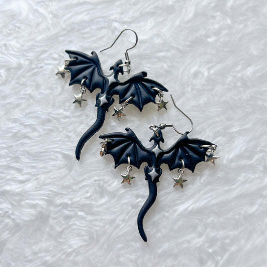 BLACK DRAGON EARRINGS