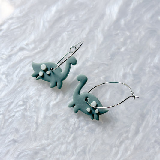LOCH NESS MONSTER HOOP EARRINGS