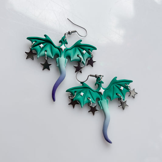 DRAGON EARRINGS (GAY/MLM FLAG)
