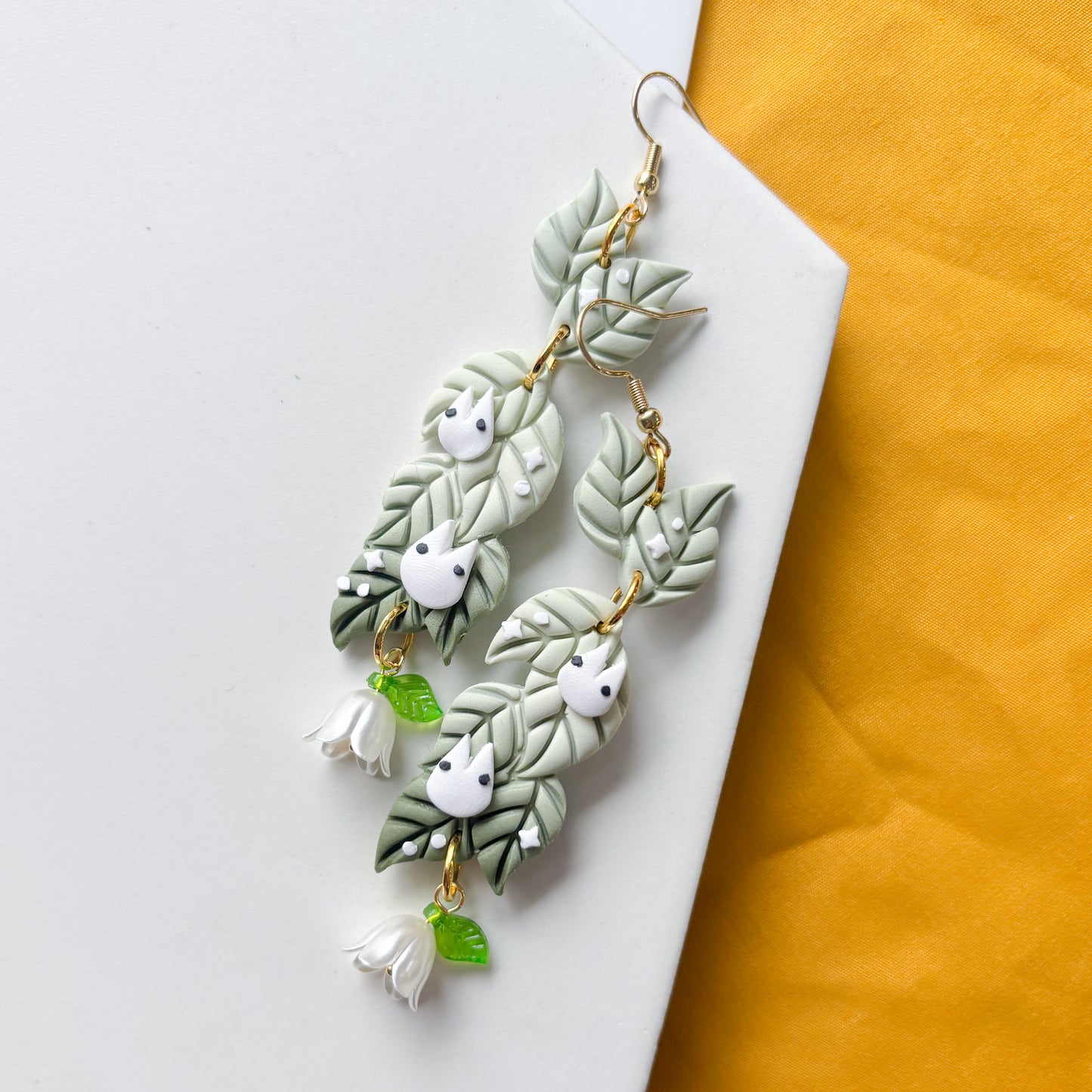 TOTORO LEAF DANGLES EARRINGS