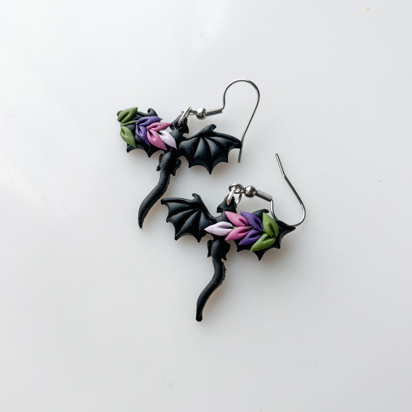 LAVENDER MINI DRAGON EARRINGS