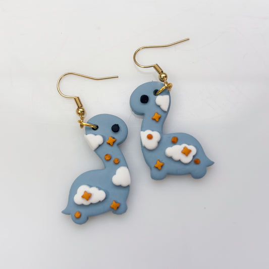 CLOUDY DINO EARRINGS (BRONTO)