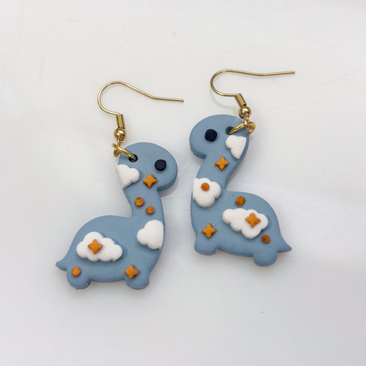 CLOUDY DINO EARRINGS (BRONTO)