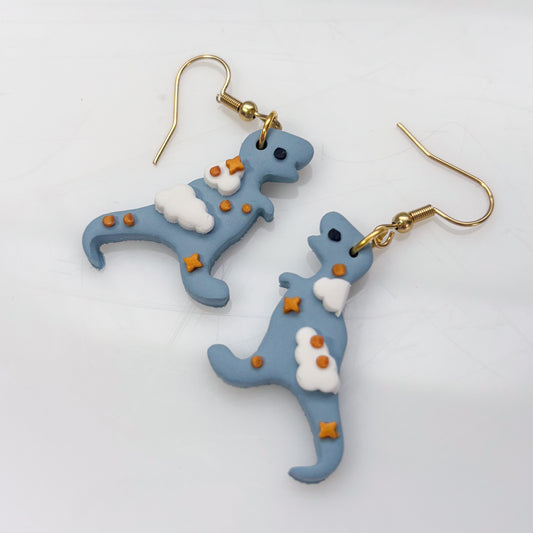 CLOUDY DINO EARRINGS (T REX)