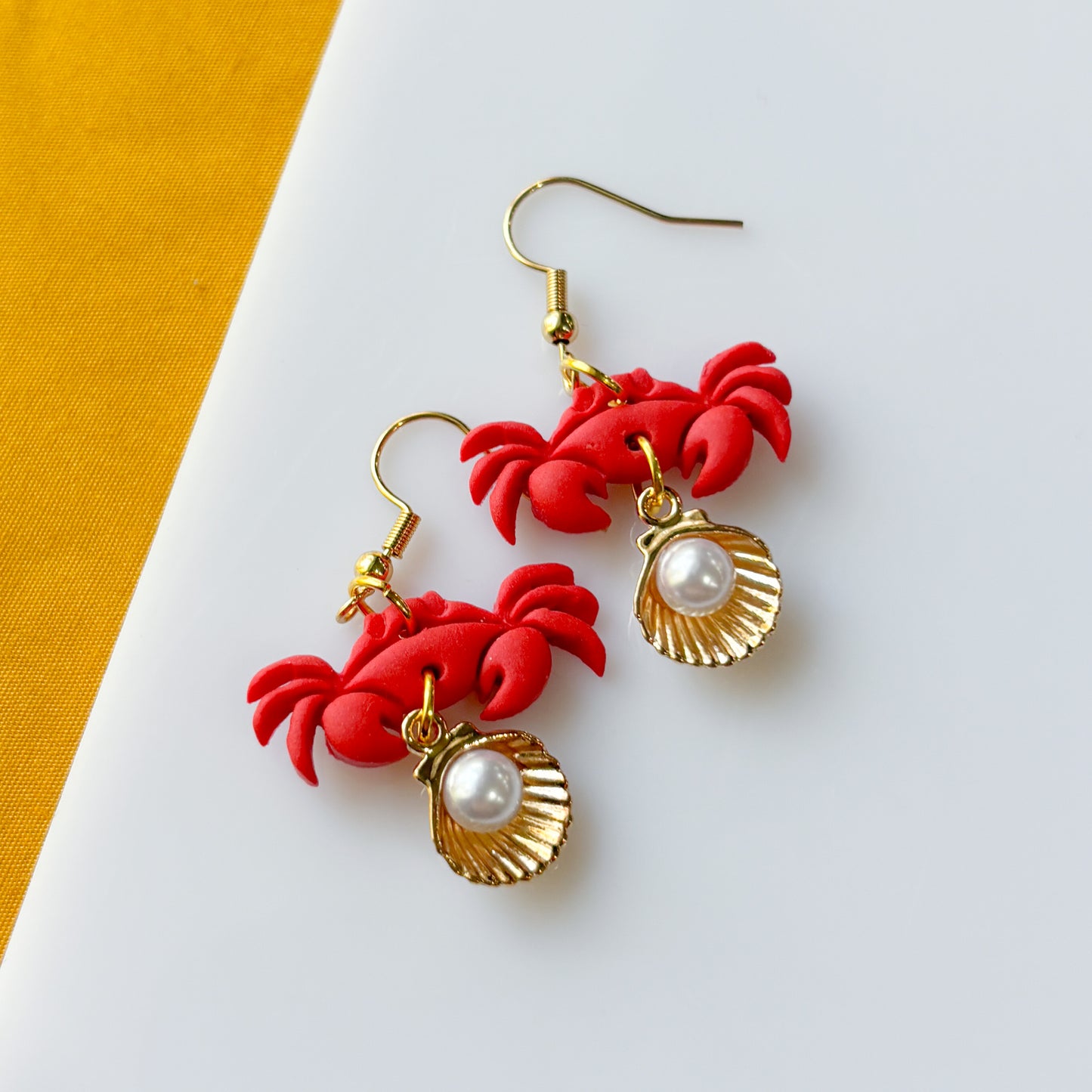 RED CRAB EARRINGS