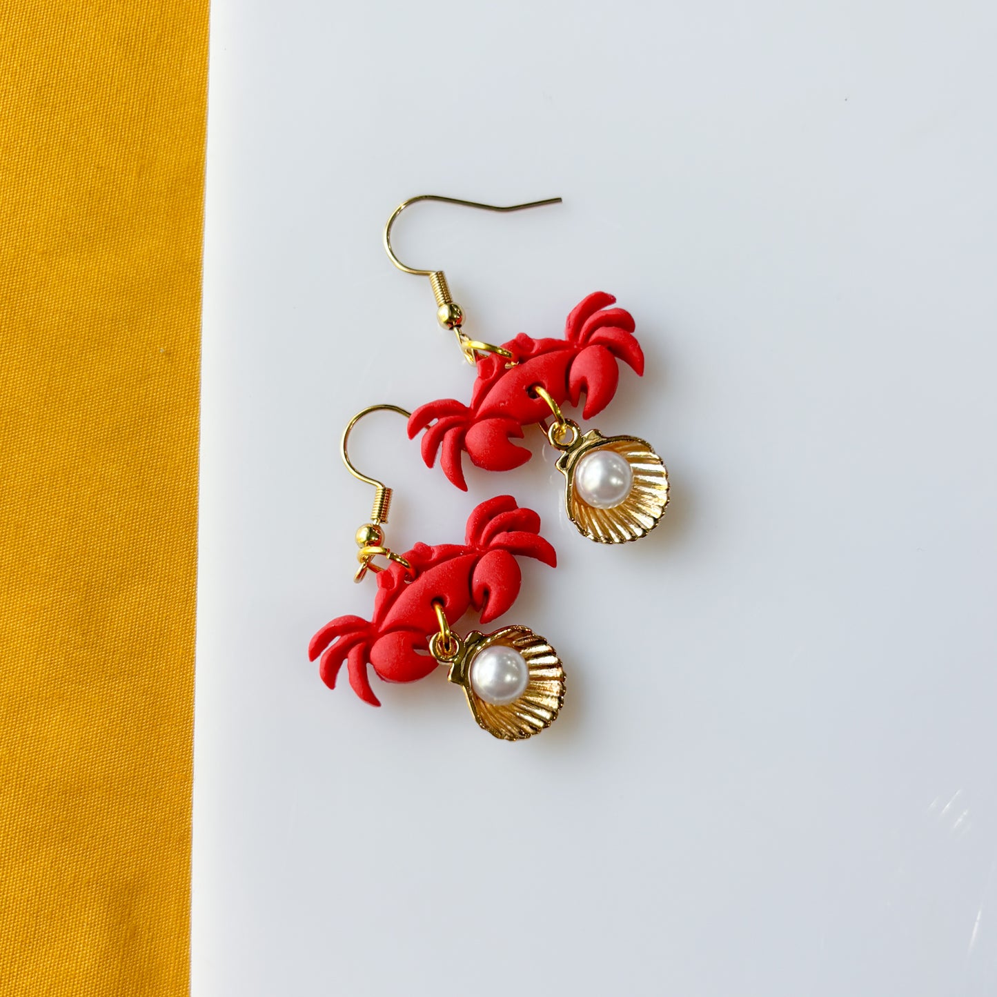 RED CRAB EARRINGS