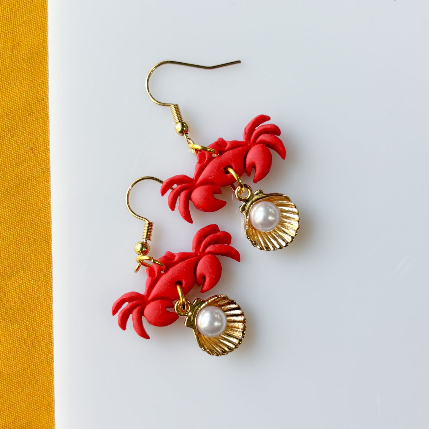 RED CRAB EARRINGS