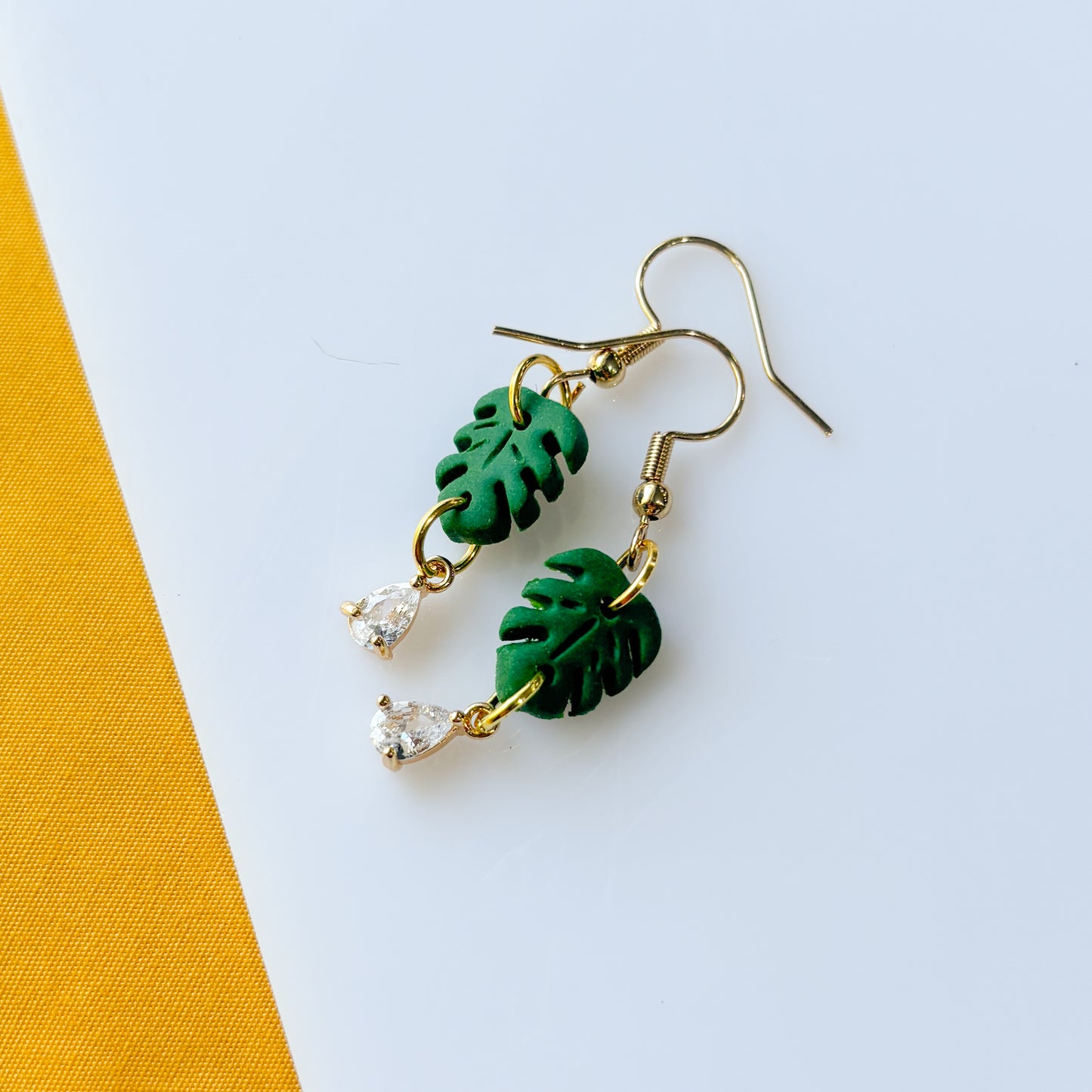 MONSTERA LEAF EARRINGS