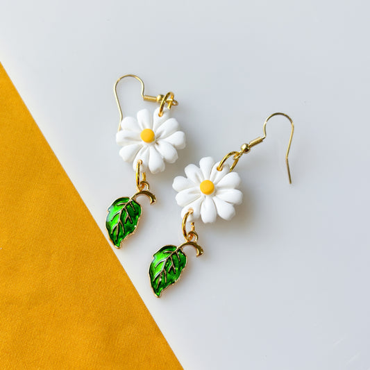 DAISY & LEAF EARRINGS
