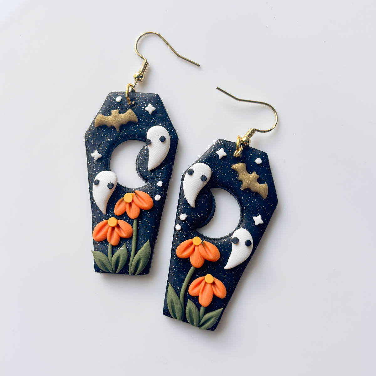 BAT GHOST COFFIN EARRINGS