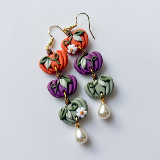 HALLOWEEN PUMPKIN TRIO EARRINGS
