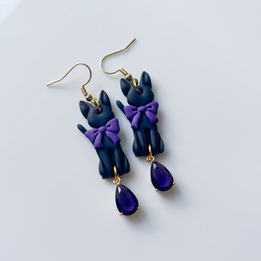 KIKI CAT PURPLE EARRINGS