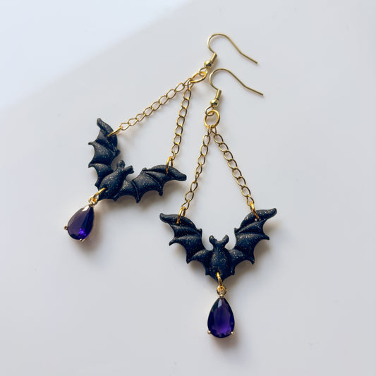 HANGING BAT EARRINGS
