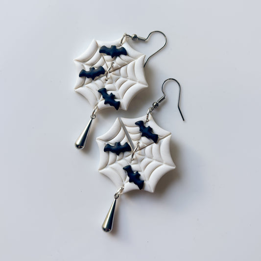 SPIDERWEB DROP EARRINGS