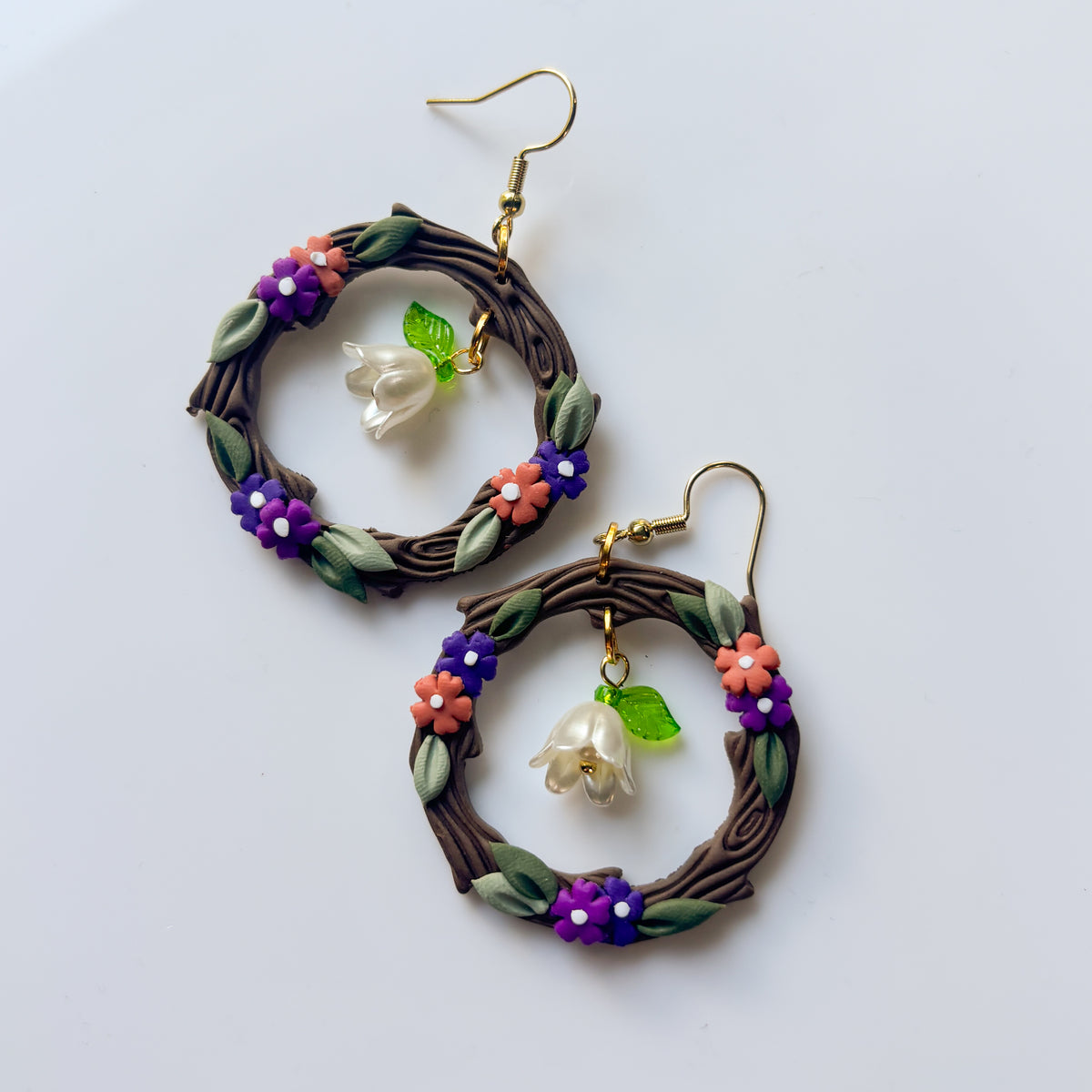 HALLOWEEN WOODLAND CIRCLE EARRINGS