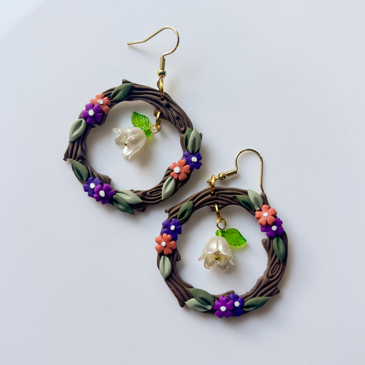 HALLOWEEN WOODLAND CIRCLE EARRINGS