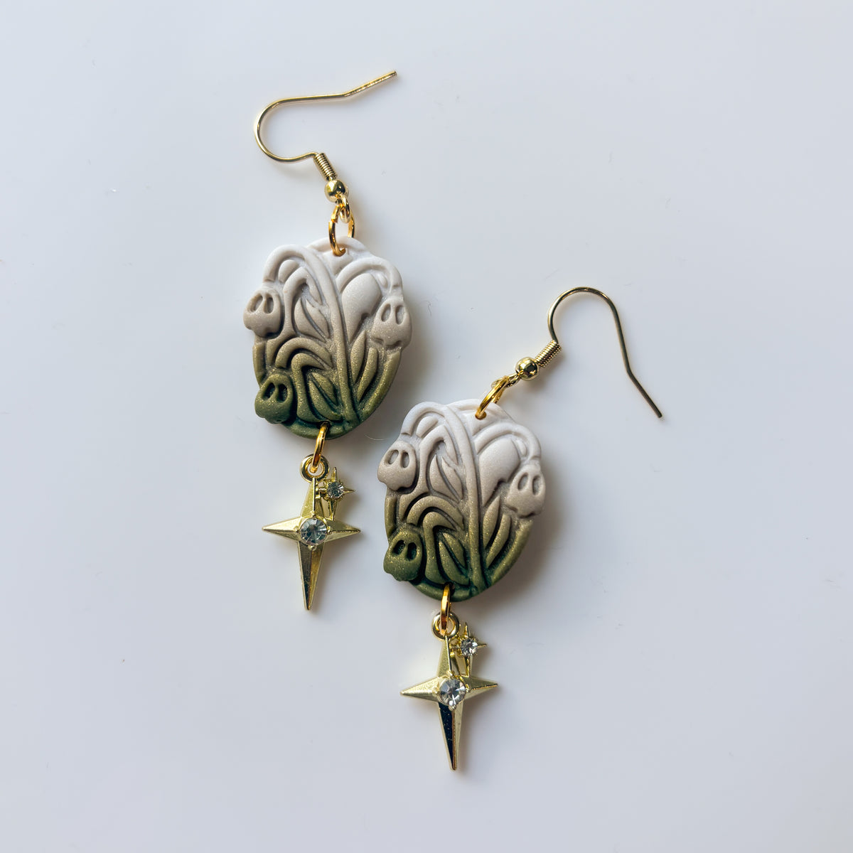 LILY OF THE VALLEY GHOST EARRINGS