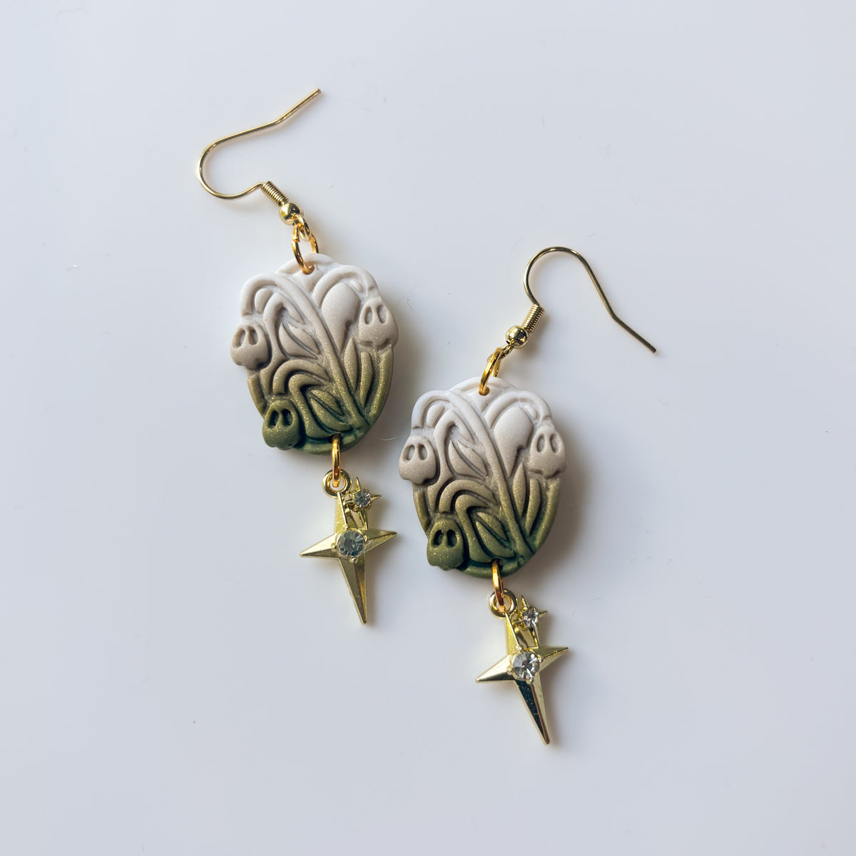 LILY OF THE VALLEY GHOST EARRINGS