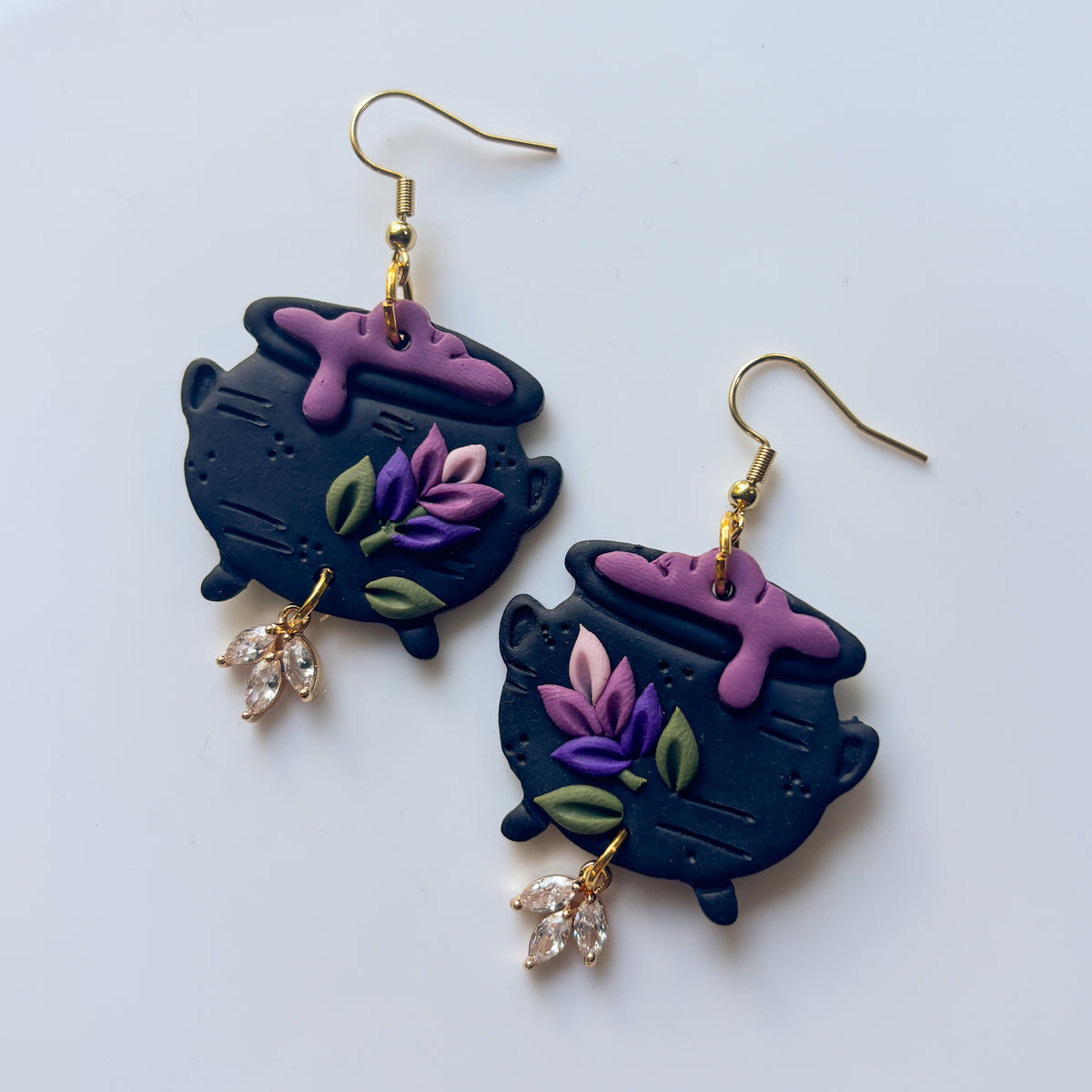 LAVENDER CAULDRON EARRINGS