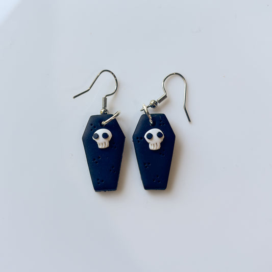 SKULL COFFIN EARRINGS