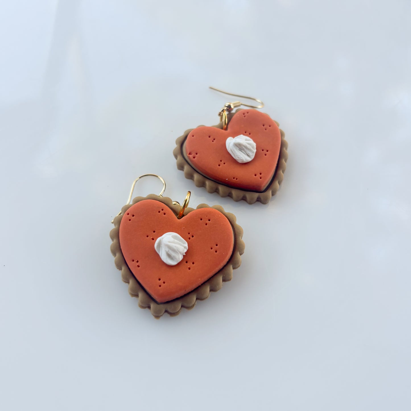 PUMPKIN PIE HEART EARRINGS