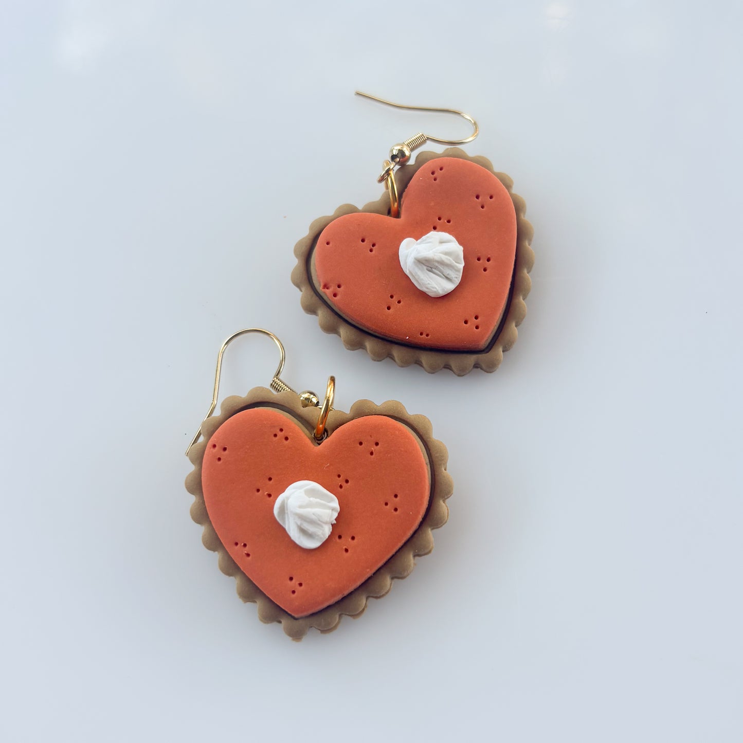 PUMPKIN PIE HEART EARRINGS
