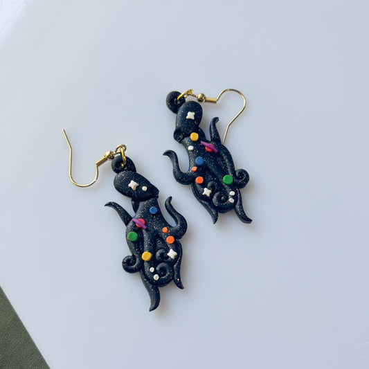 SPACE OCTOPUS EARRINGS