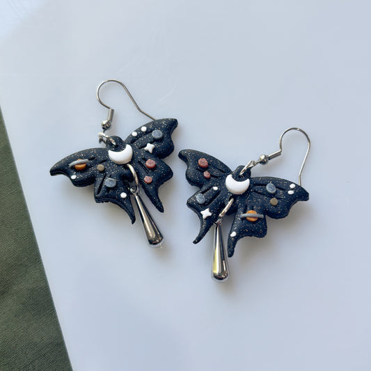 MOON MOTH EARRINGS