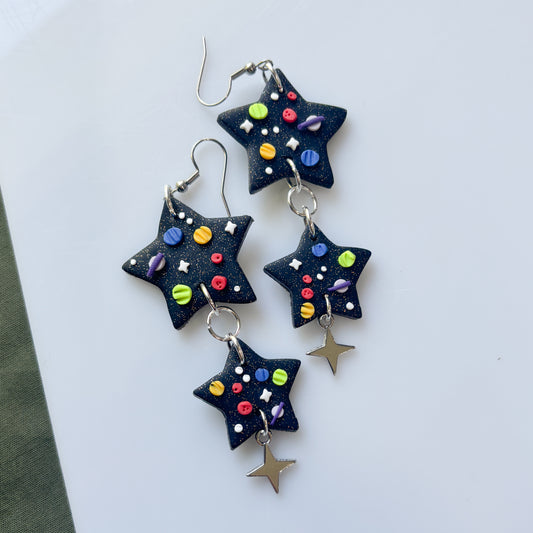 SPACE STAR DUO EARRINGS