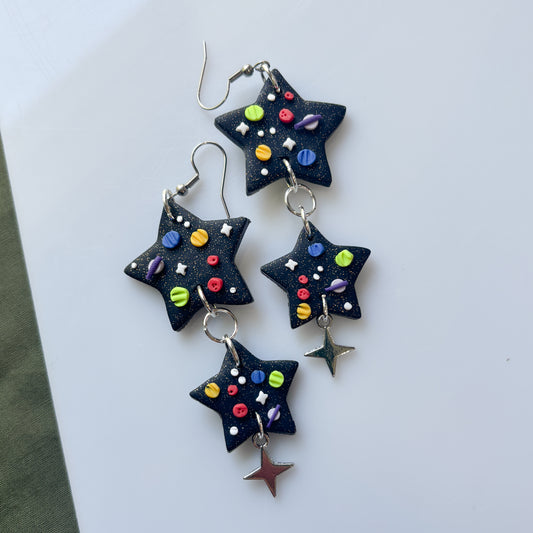SPACE STAR DUO EARRINGS